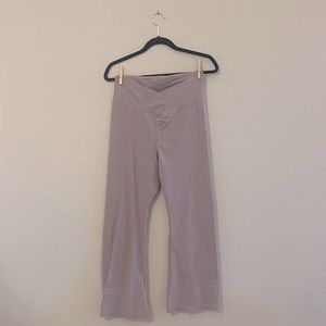 PINK/VS High Waist Crossover Flare Leggings